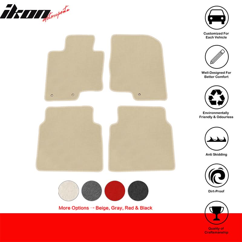 2010-2012 Hyundai Sonata Car Floor Mats Carpet 4PC Nylon