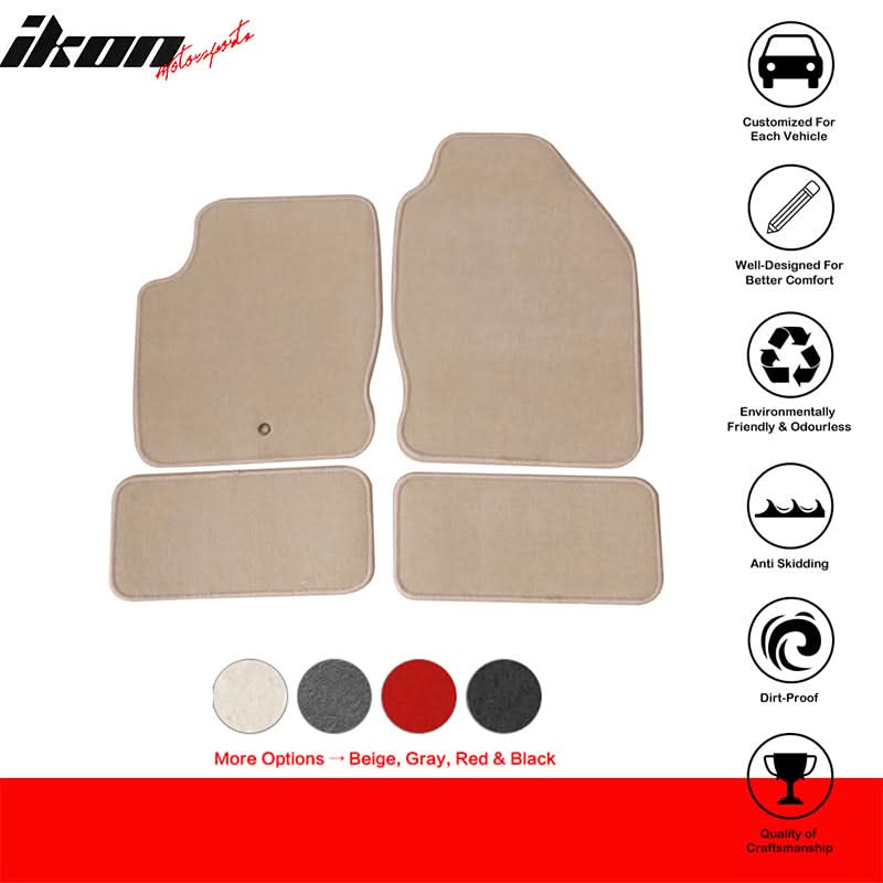 2000-2007 Ford Focus Car Floor Mats Carpet 4PC Nylon