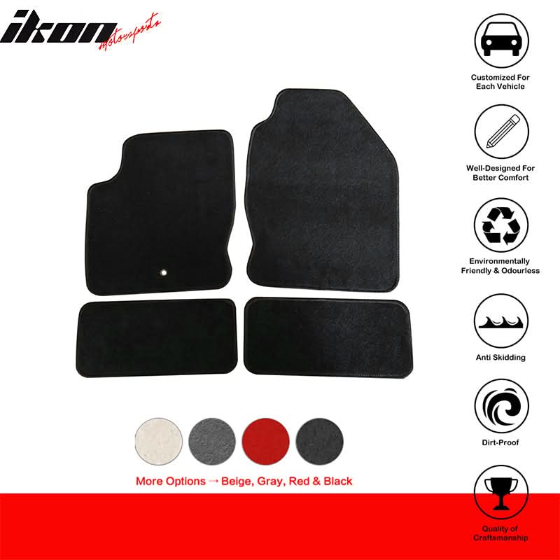 2000-2007 Ford Focus Car Floor Mats Carpet 4PC Nylon