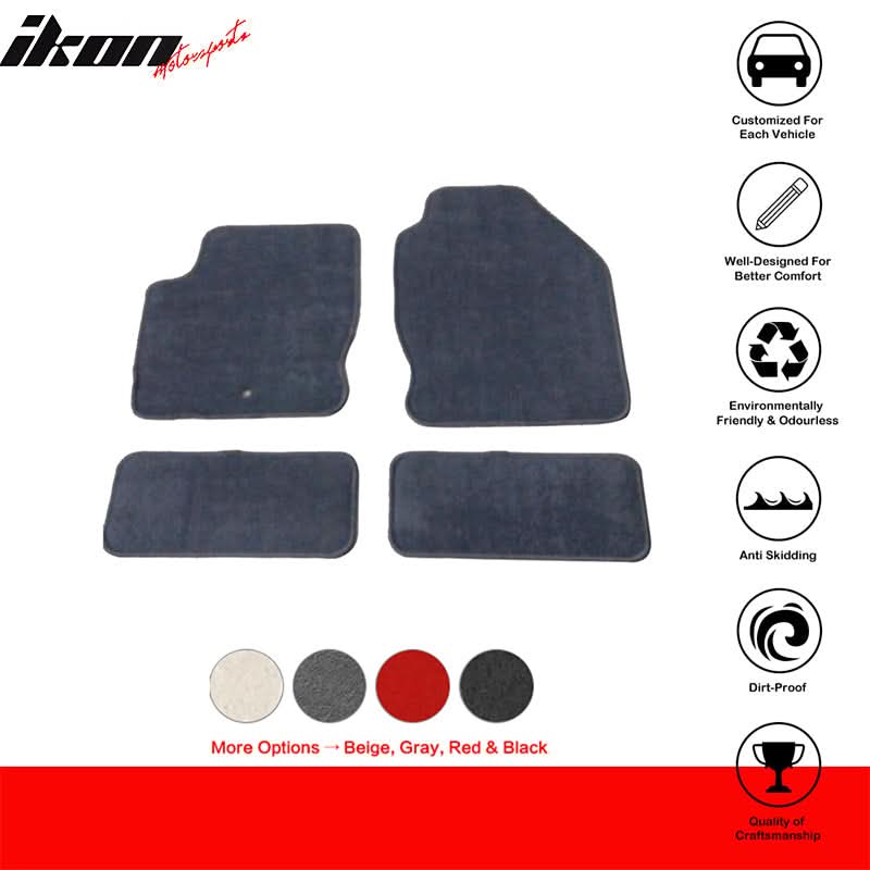 2000-2007 Ford Focus Car Floor Mats Carpet 4PC Nylon