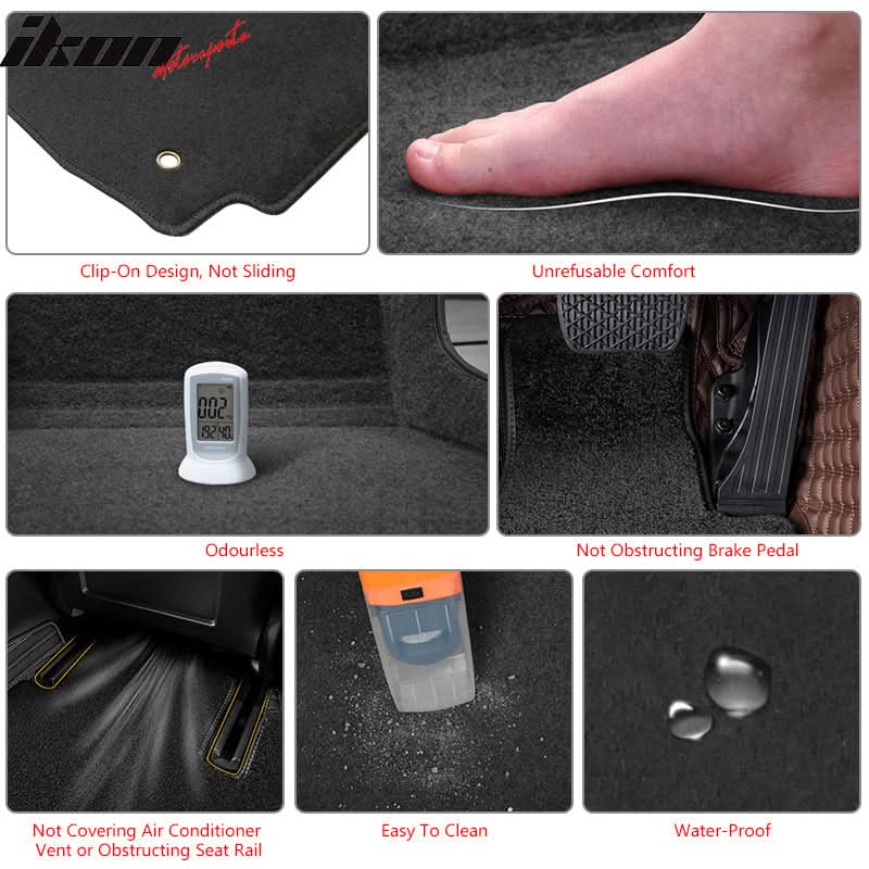 2011-2015 Ford Focus Car Floor Mats Carpet 4PC Nylon