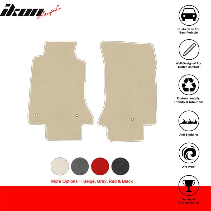 2005-2013 Chevy Corvette C6 Car Floor Mats Carpet 2PC Nylon
