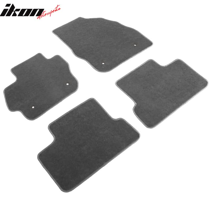 Car Floor Mat for 2010-2013 Mazda 3 Gray Carpet 4PC Nylon