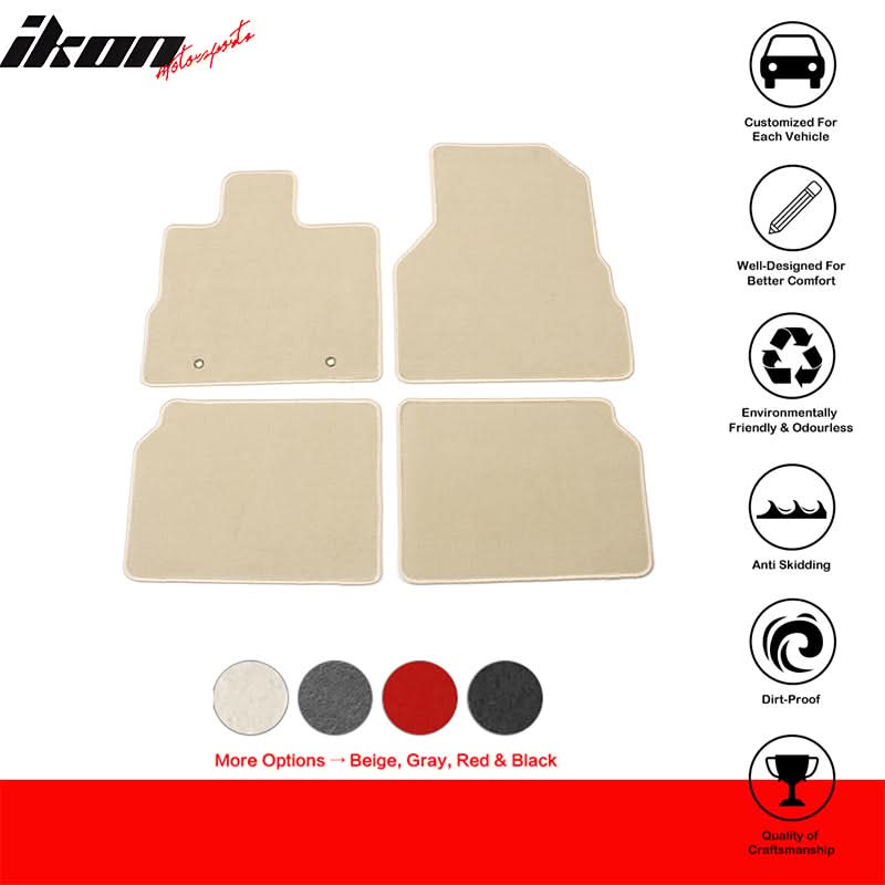 2010-2017 Chevrolet Equinox Car Floor Mats Carpet 4PC Nylon