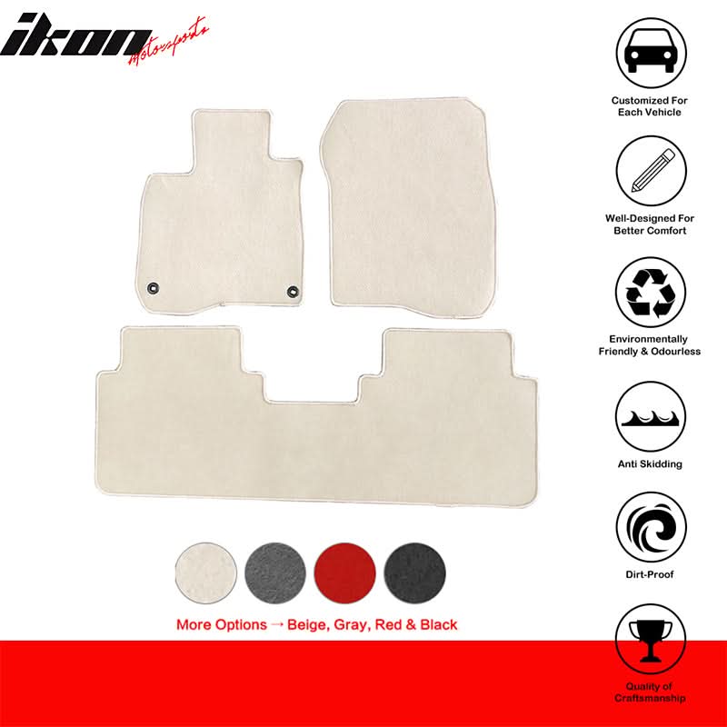 2017-2022 Honda CR-V Car Floor Mats Carpet 3PC Nylon