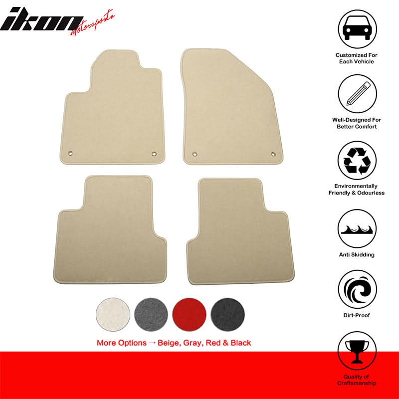 2014-2023 Jeep Cherokee 4DR OE Front Rear Floor Mat Carpet Nylon