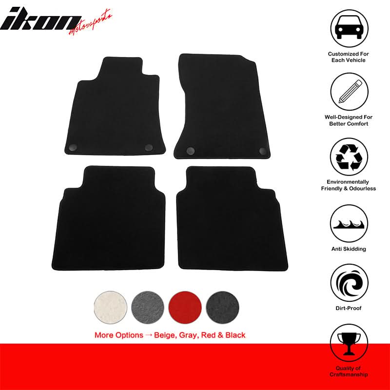 2019-2024Â Nissan Altima 4DR OE Black Front Rear Floor Mat Carpet Nylon