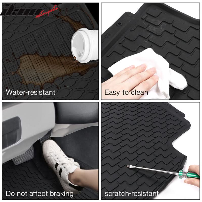 Car Floor Mat for 13-18 Toyota RAV4 XA40 Heavy Duty Latex Front & Rear