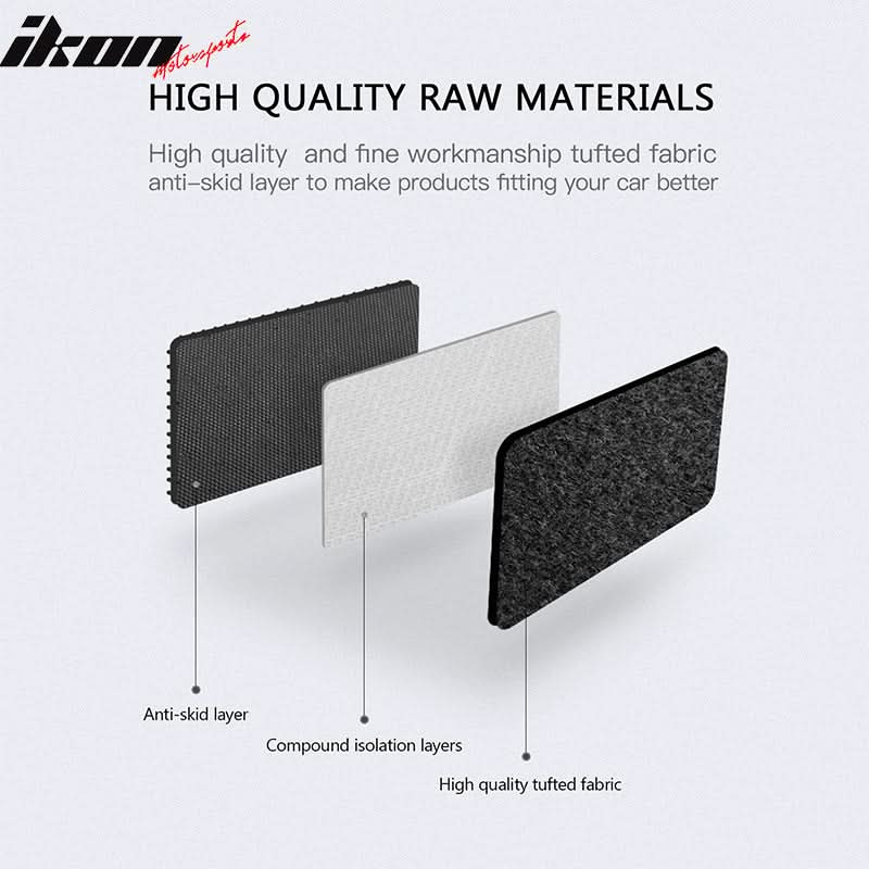 2018-2025 Alfa Romeo Stelvio Black Front Rear Floor Mats Nylon 4PCS