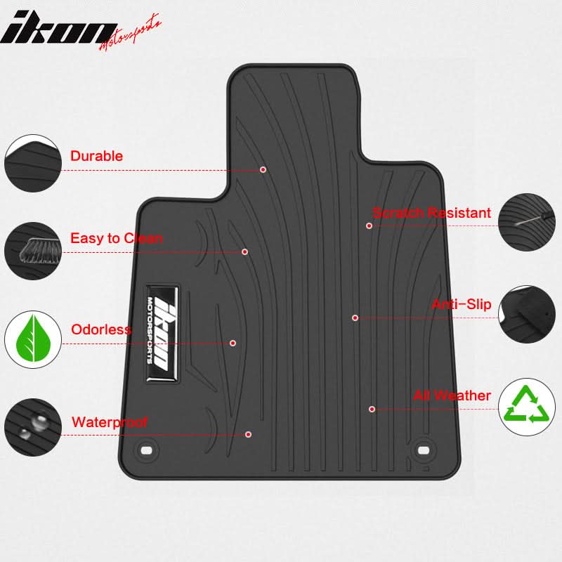 2018-2022 Honda Accord Latex Floor Mats All Weather Carpets 5PC
