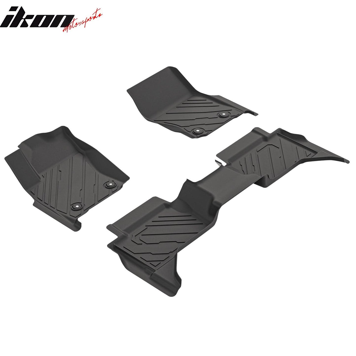 2024-2025 Toyota Tacoma Crew Cab 3D Floor Mats All Weather Carpets TPE