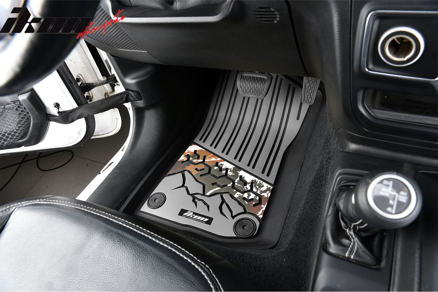 2018-2025 Jeep Wrangler JL Unlimited 4Dr Floor Mats Black Gray TPE