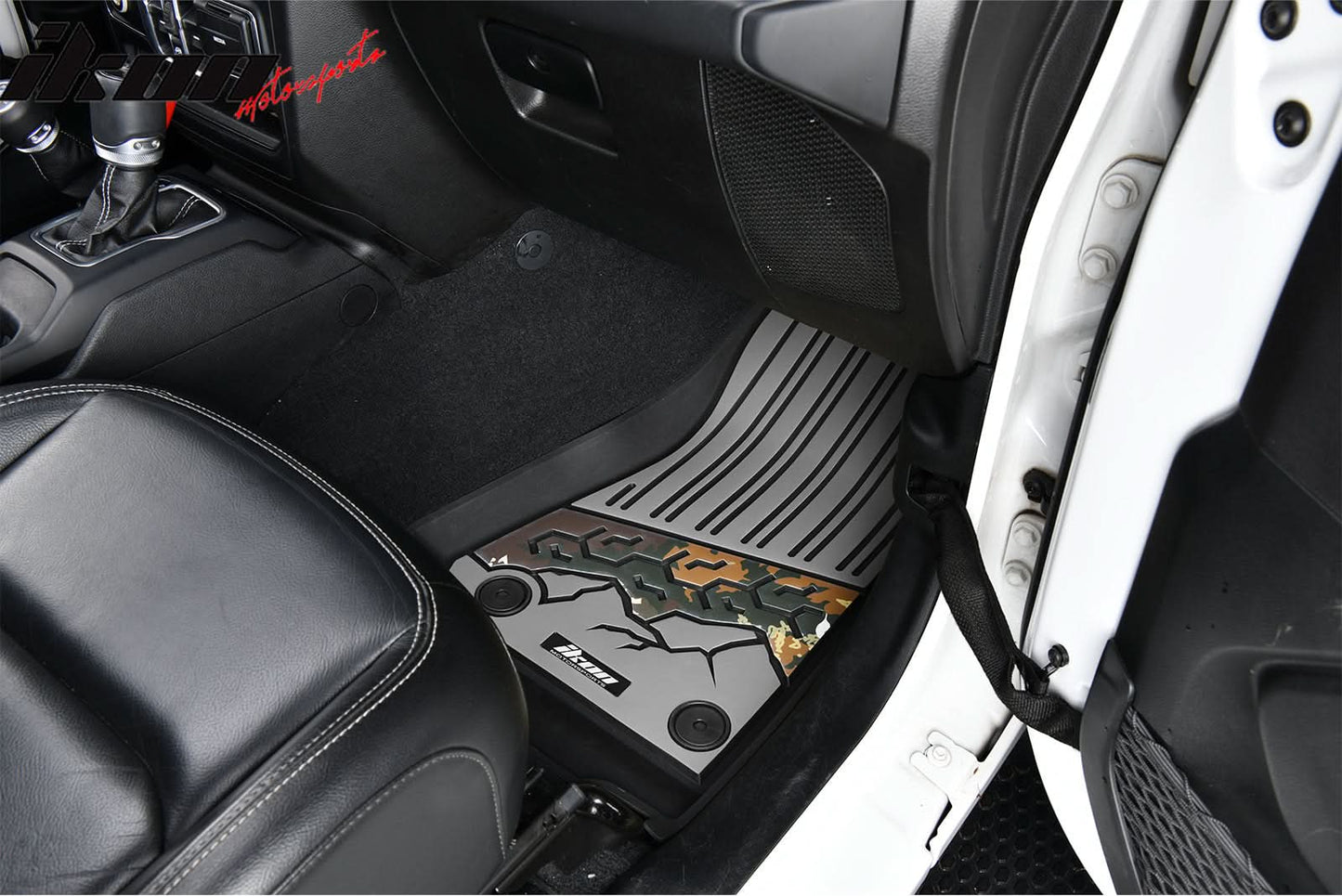 2018-2025 Jeep Wrangler JL Unlimited 4Dr Floor Mats Black Gray TPE