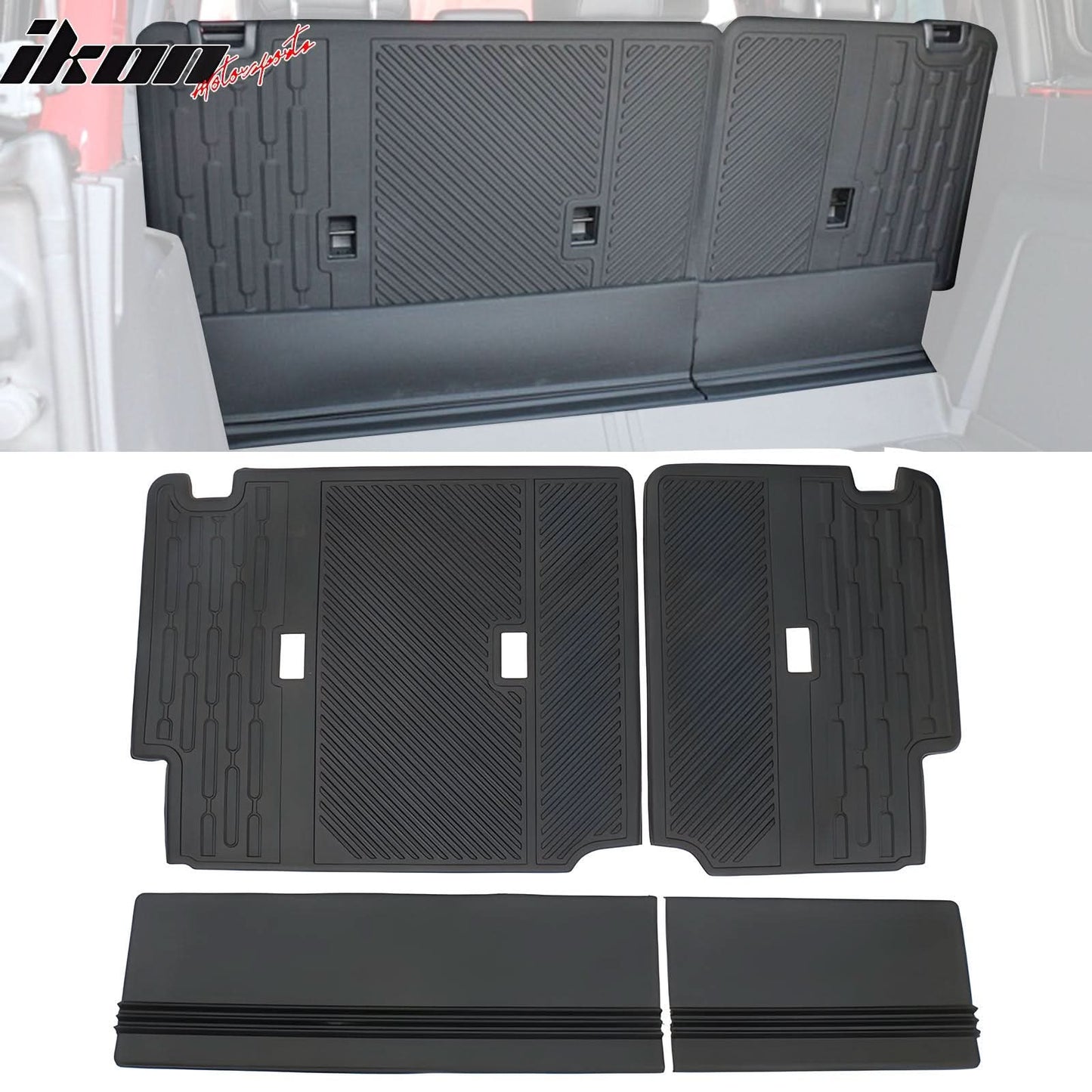 2021-2025 Ford Bronco 4Dr Black TPE Rear Seat Protector Backrest Cover