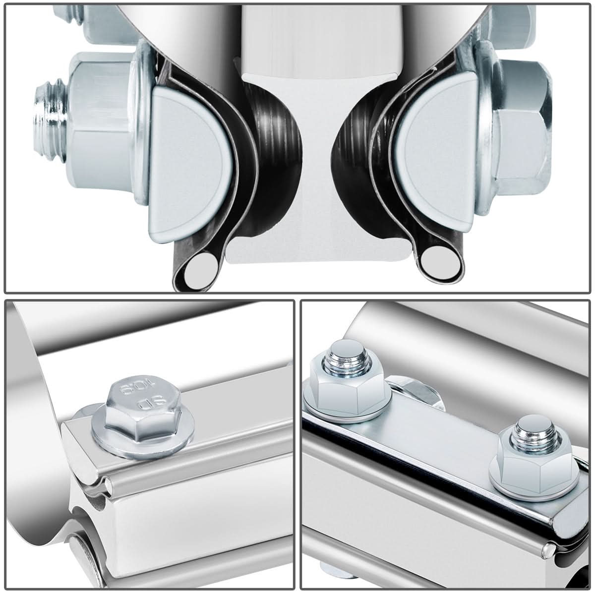 2.0" Butt Joint Exhaust Band Clamp Muffler Coupler Stainless Steel