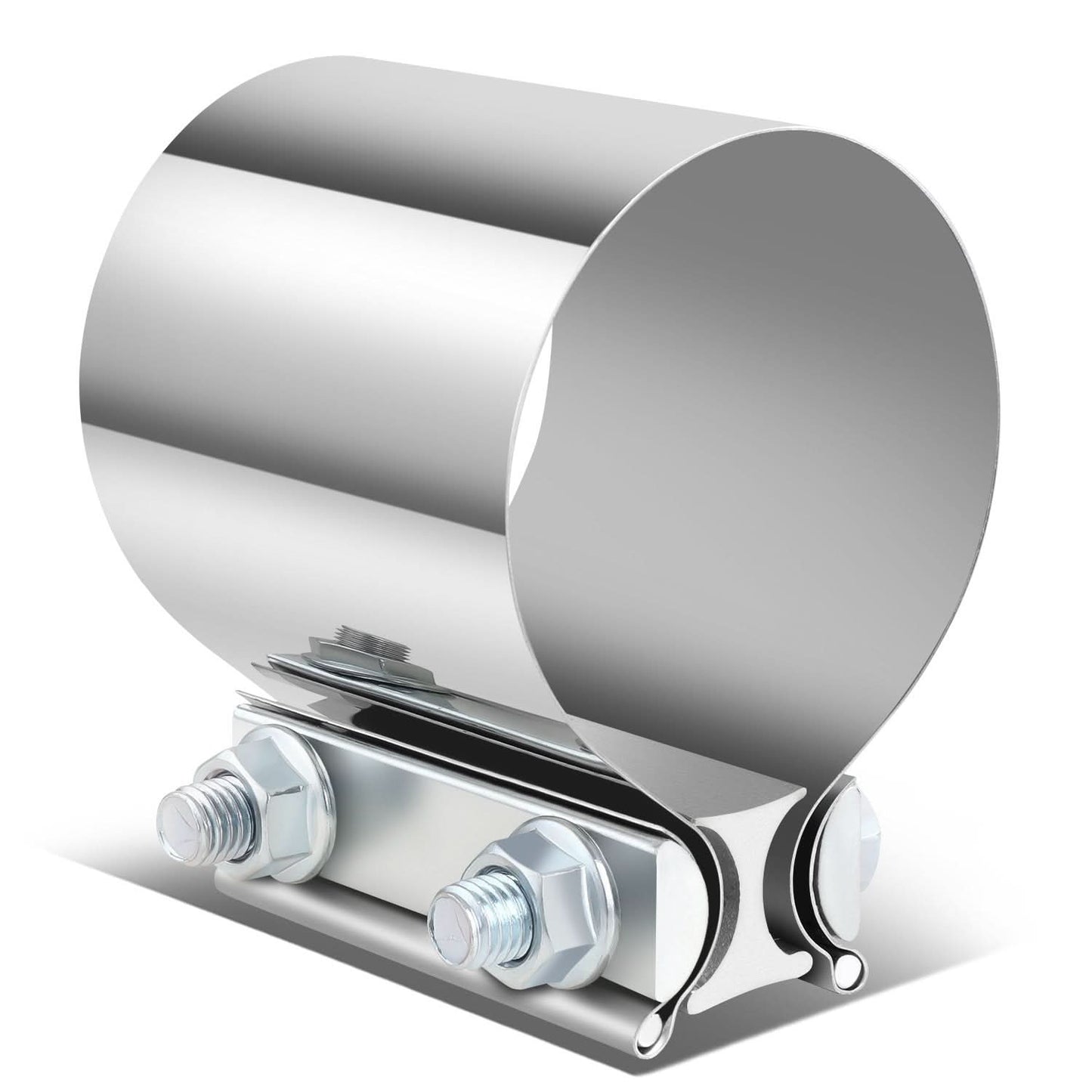 2.5" Butt Joint Exhaust Band Clamp Muffler Coupler Stainless Steel