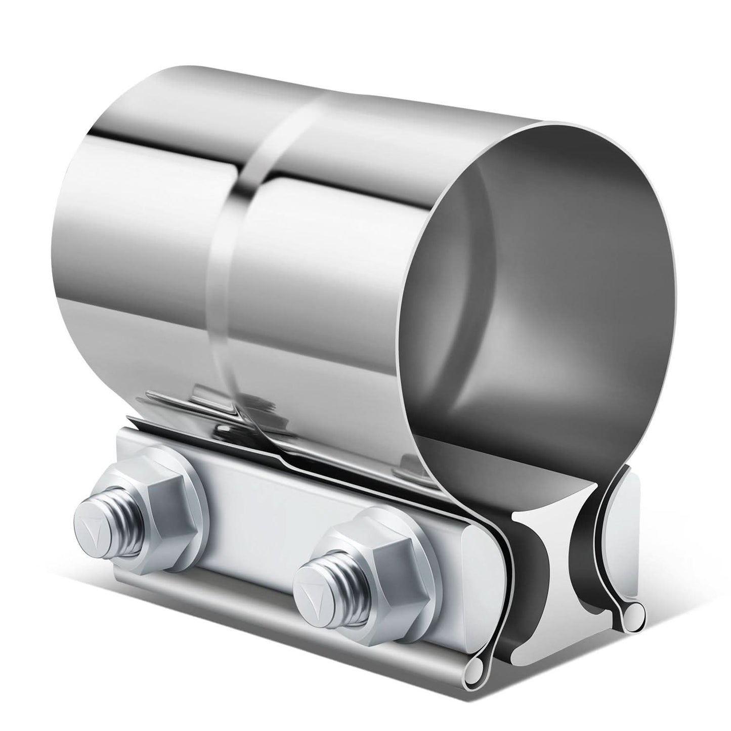 2.0" Lap Joint Exhaust Band Clamp Muffler Sleeve Coupler Stainless Steel