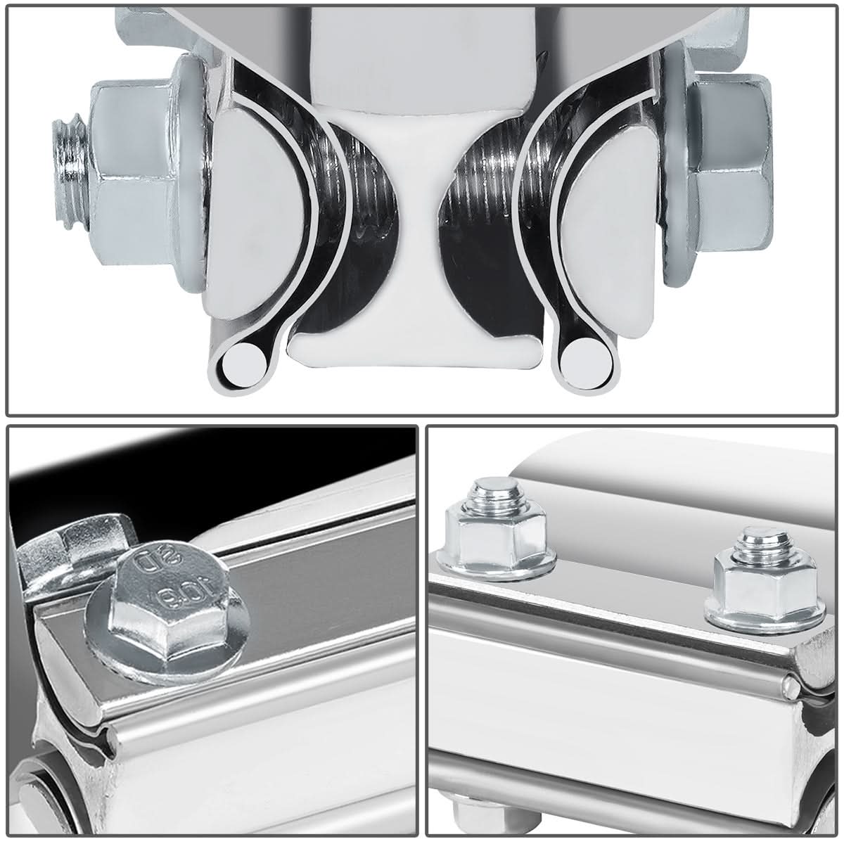 3.0" Lap Joint Exhaust Band Clamp Muffler Sleeve Coupler Stainless Steel