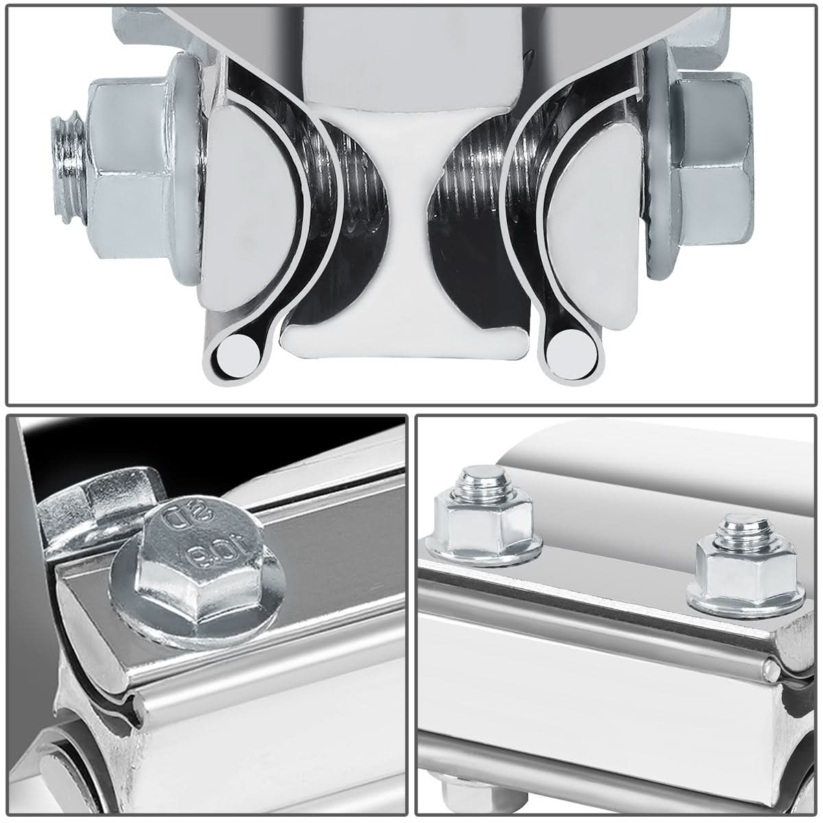 4.0" Lap Joint Exhaust Band Clamp Muffler Sleeve Coupler Stainless Steel