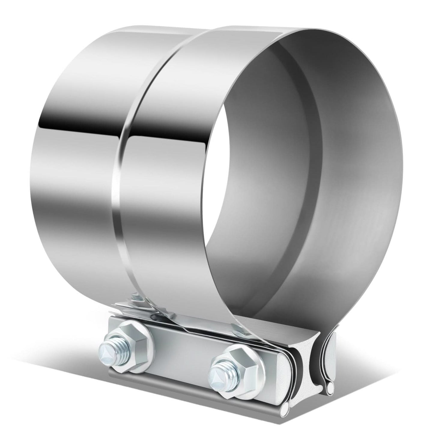 4.0" Lap Joint Exhaust Band Clamp Muffler Sleeve Coupler Stainless Steel