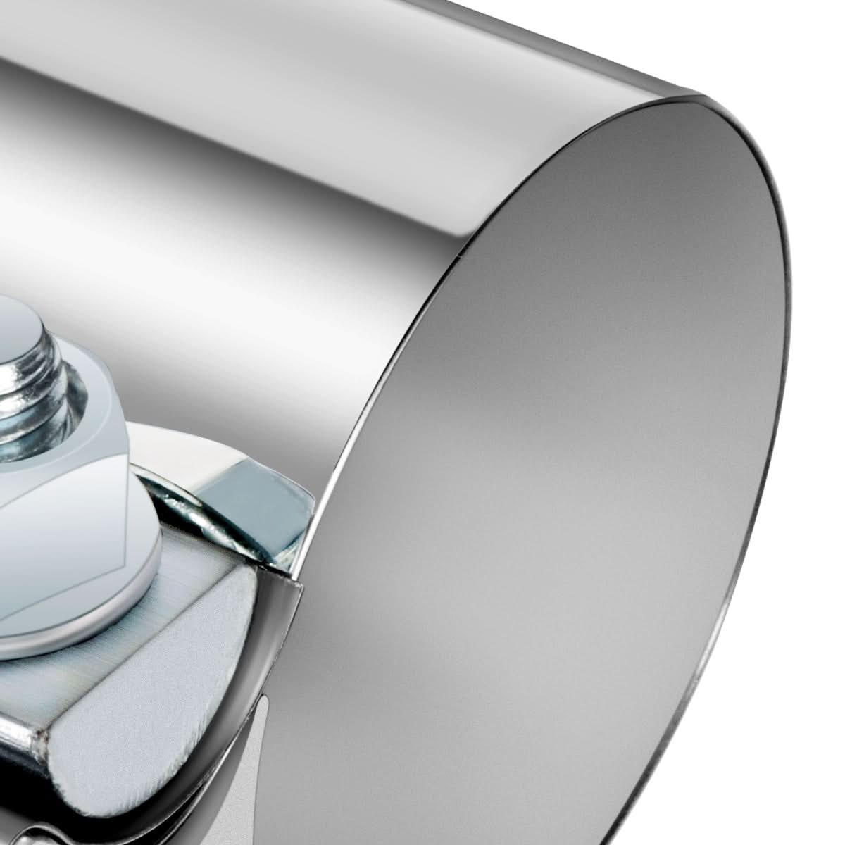 2.5" Butt Joint Exhaust Band Clamp Muffler Coupler Stainless Steel