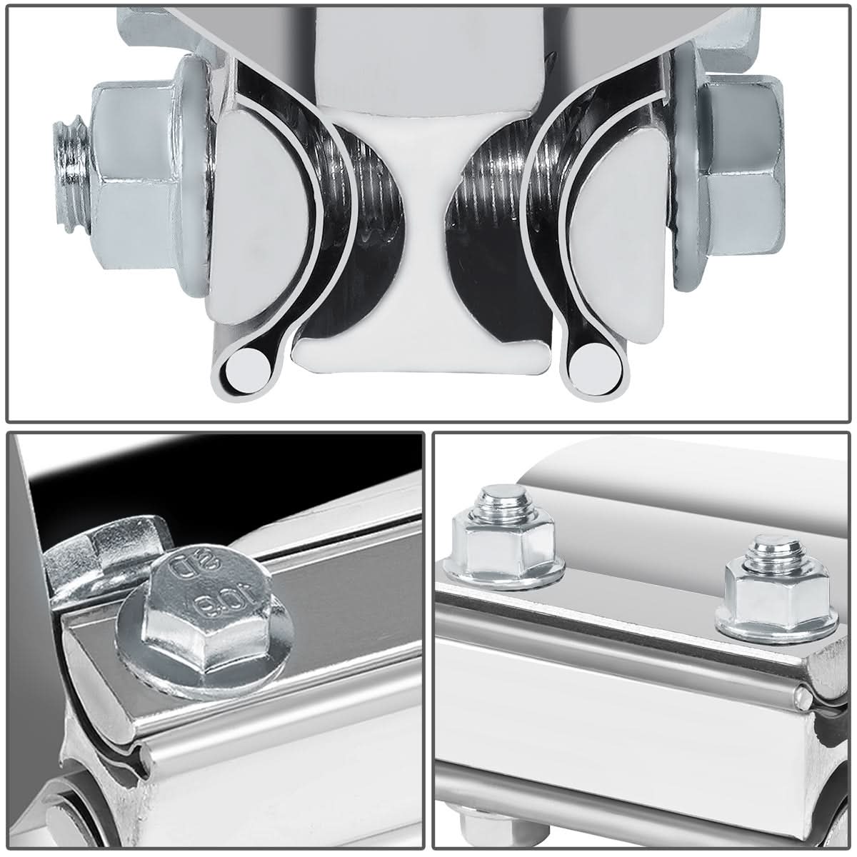 3.0" Lap Joint Exhaust Band Clamp Muffler Sleeve Coupler Stainless Steel