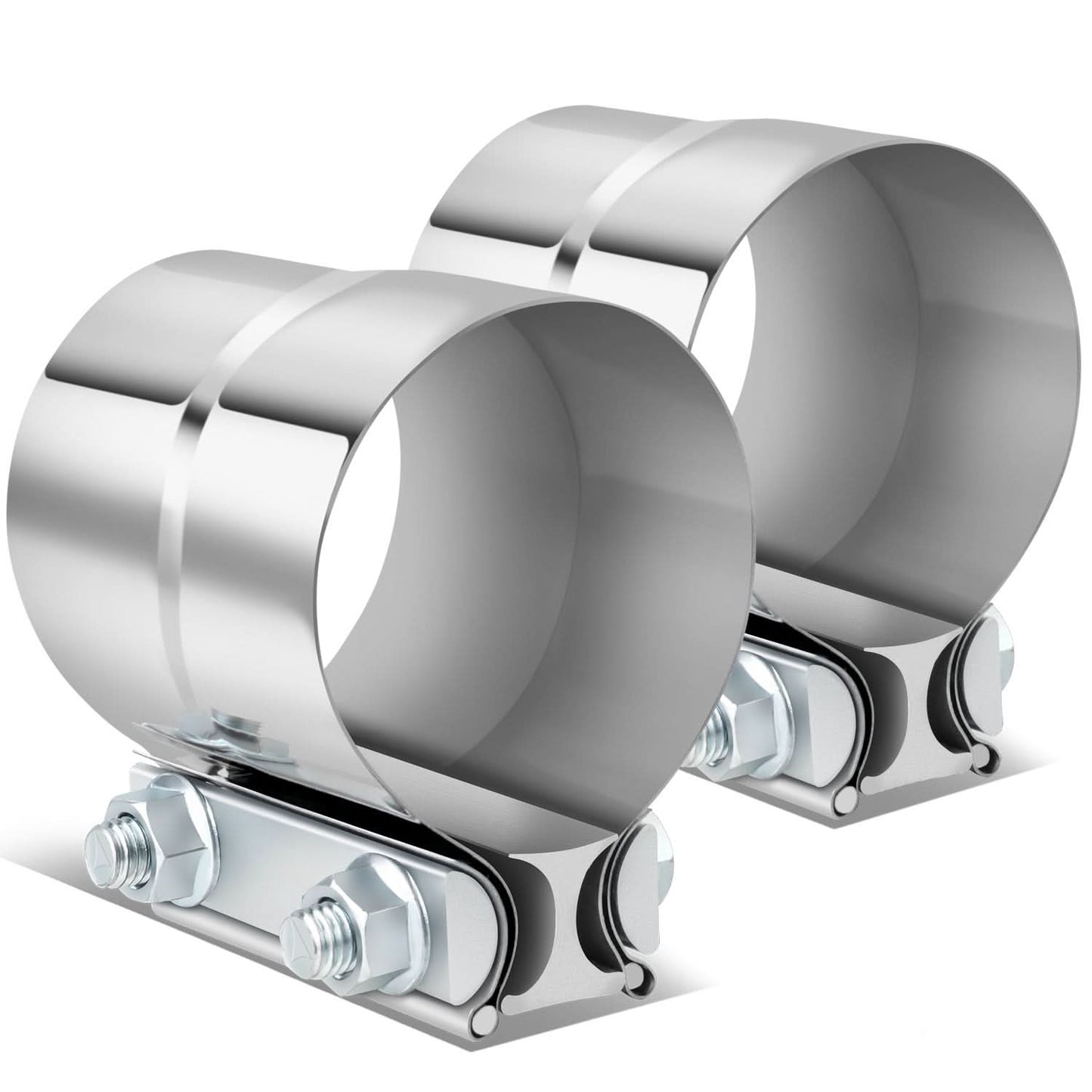 3.0" Lap Joint Exhaust Band Clamp Muffler Sleeve Coupler Stainless Steel