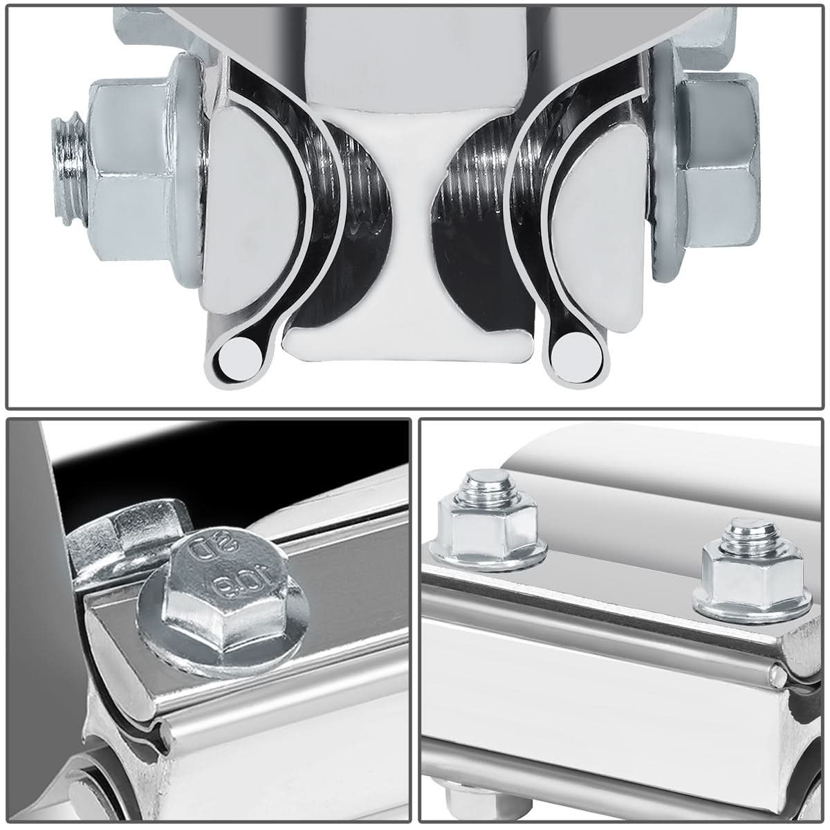 4.0" Lap Joint Exhaust Band Clamp Muffler Sleeve Coupler Stainless Steel
