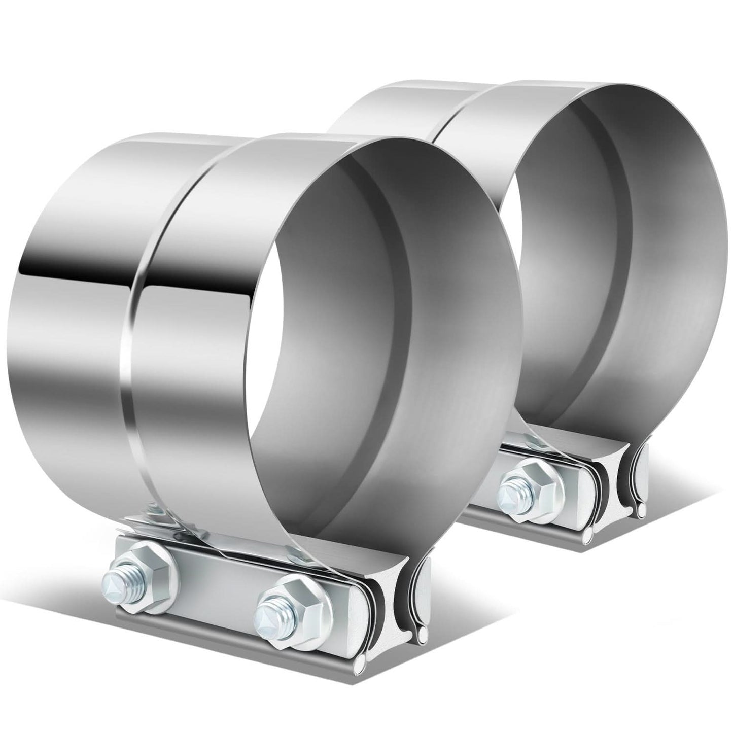 4.0" Lap Joint Exhaust Band Clamp Muffler Sleeve Coupler Stainless Steel