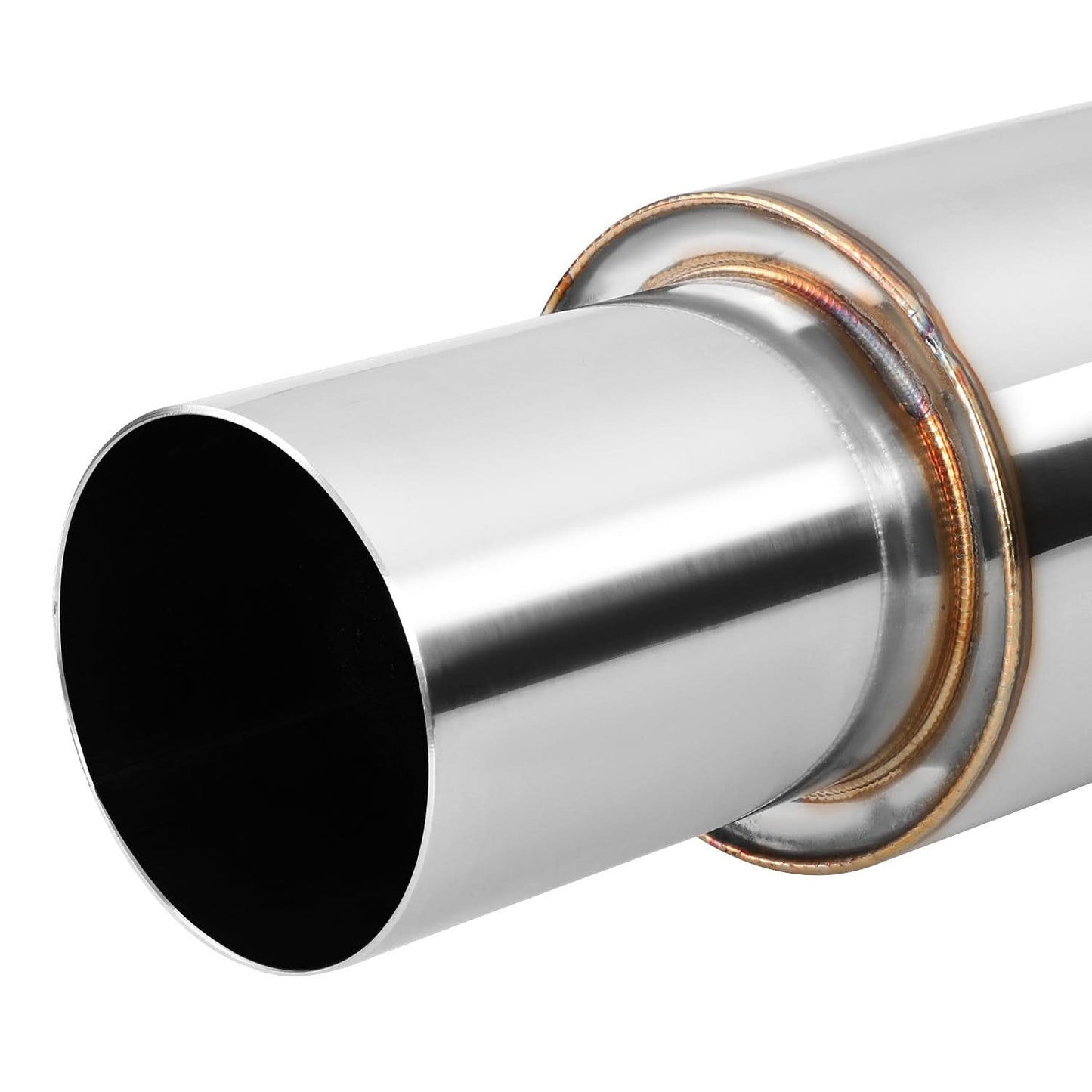 3.0" Outlet Round Exhaust Muffler Tip - Polished Stainless Steel