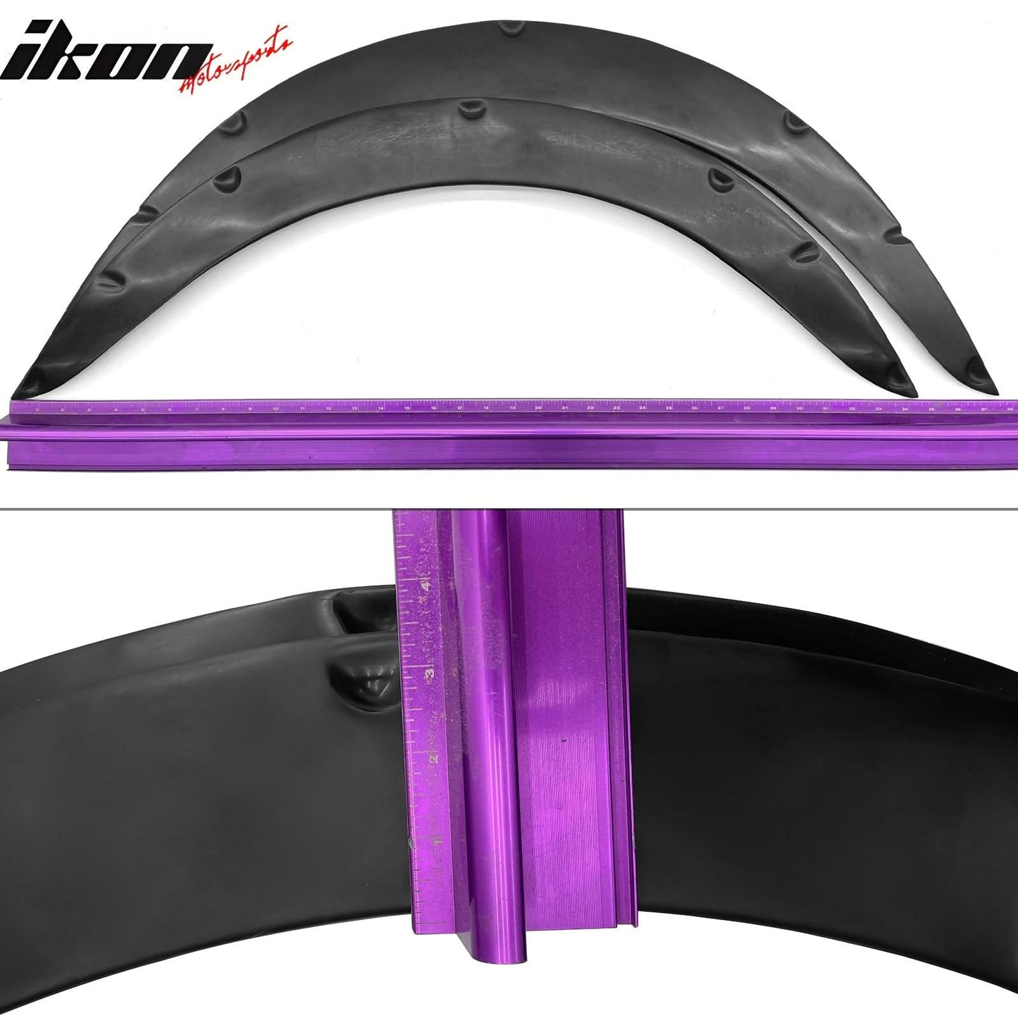 Fits Universal Fender Flares PU Unpainted Wheel Cover Protector 4PCS