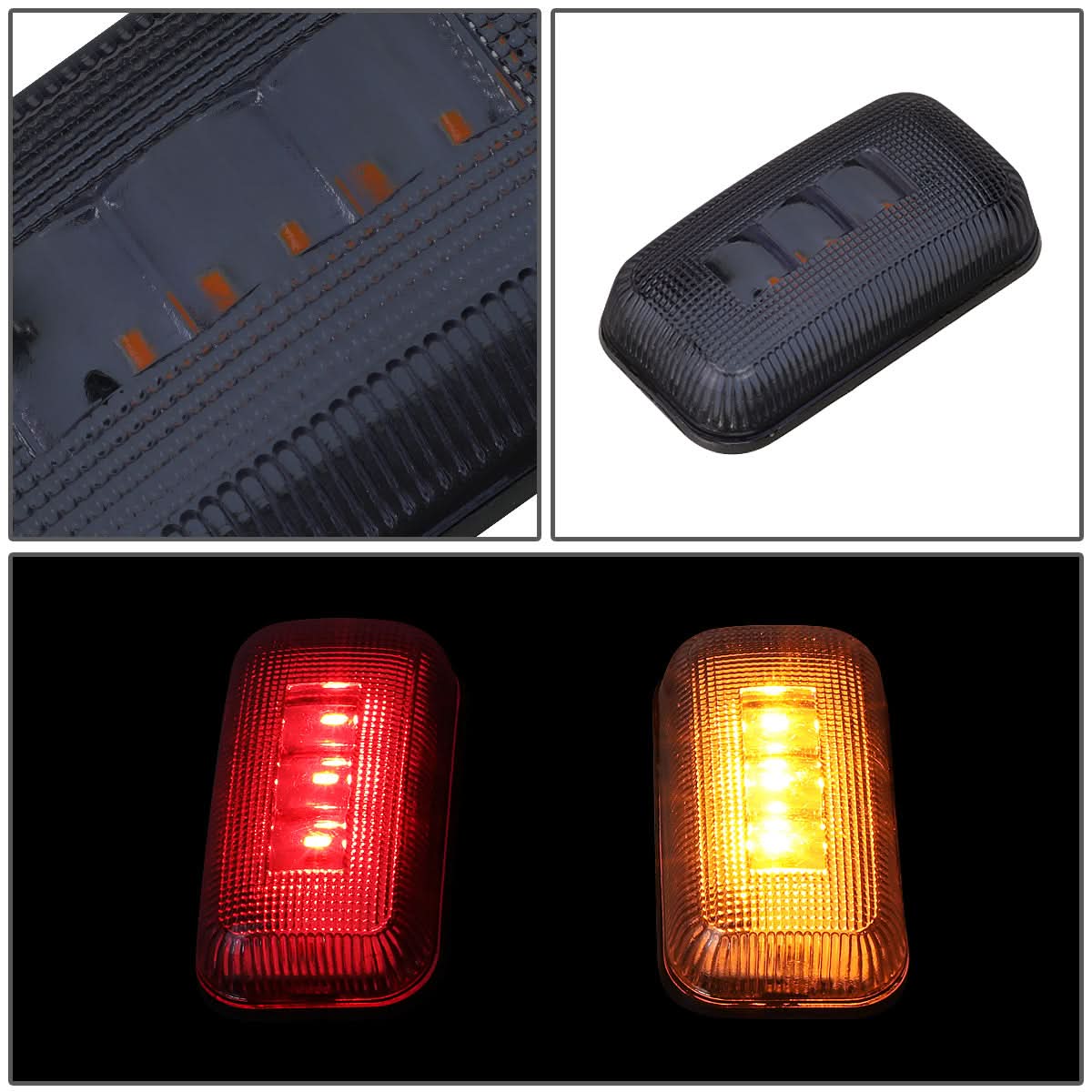 15-19 Chevy Silverado GMC Sierra 2500HD 3500HD Dually Fender Lights Smoked