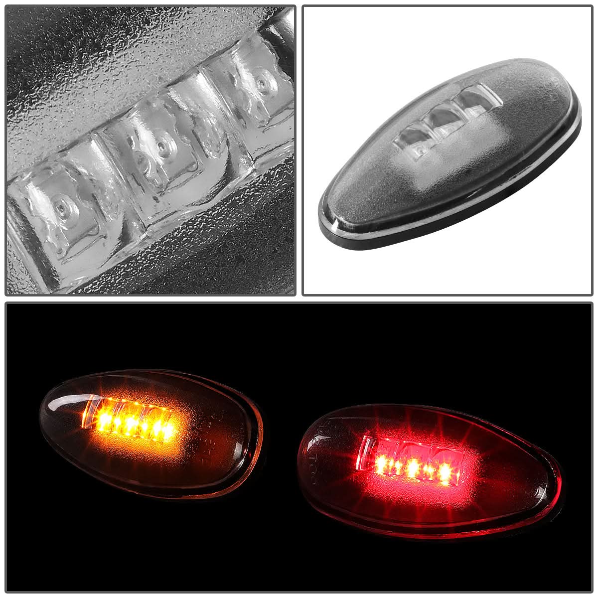 01-14 Chevrolet Silverado Sierra 2500HD 3500HD Dually Fender Lights 4PC