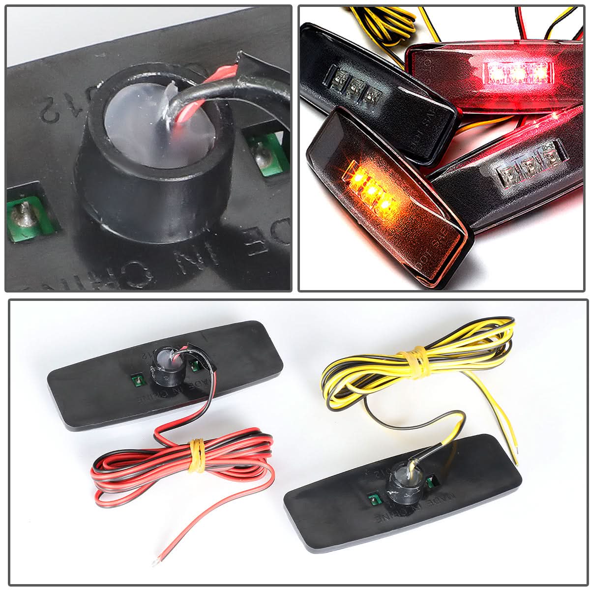 94-02 Dodge Ram 1500 2500 3500 Dually Smoke Fender Light Set 4PC