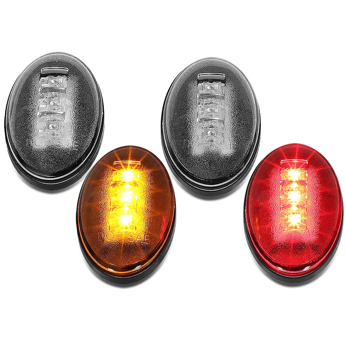 1999-2010 Ford F-250SD F-350SD F-450SD Dually Fender Light Kit 4PCS Clear