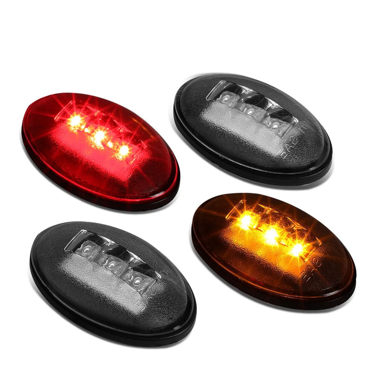 99-10 Ford F-250SD F-350SD F-450SD Dually Fender Lights 4pc Smoke