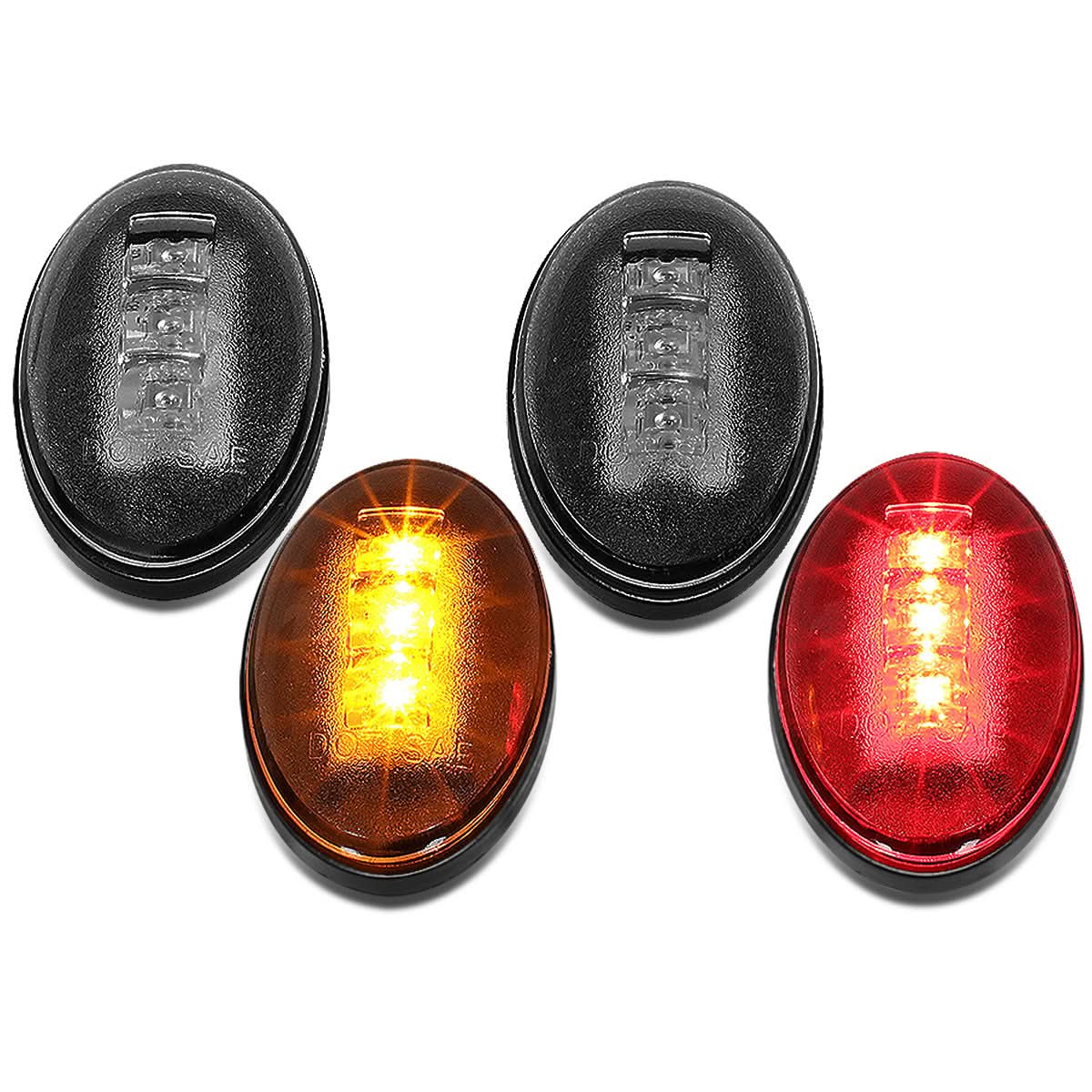 99-10 Ford F-250SD F-350SD F-450SD Dually Fender Lights 4pc Smoke
