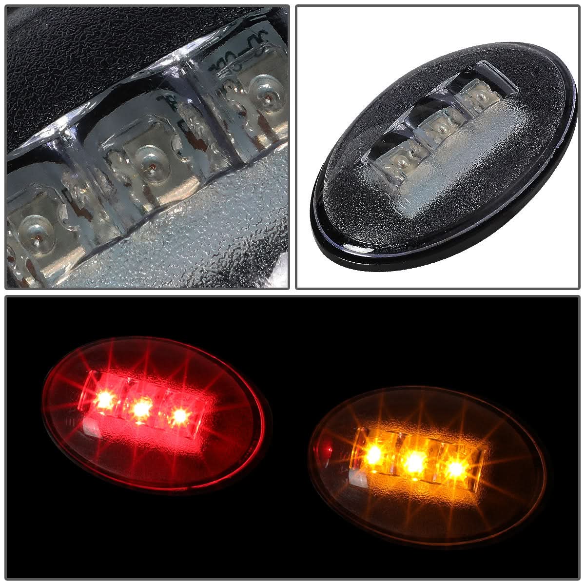 99-10 Ford F-250SD F-350SD F-450SD Dually Fender Lights 4pc Smoke