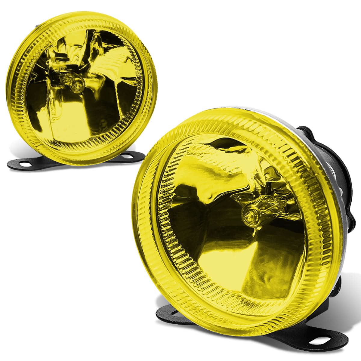 Universal Round Fog Lights - 3.5 Inch H3 Bulb Amber