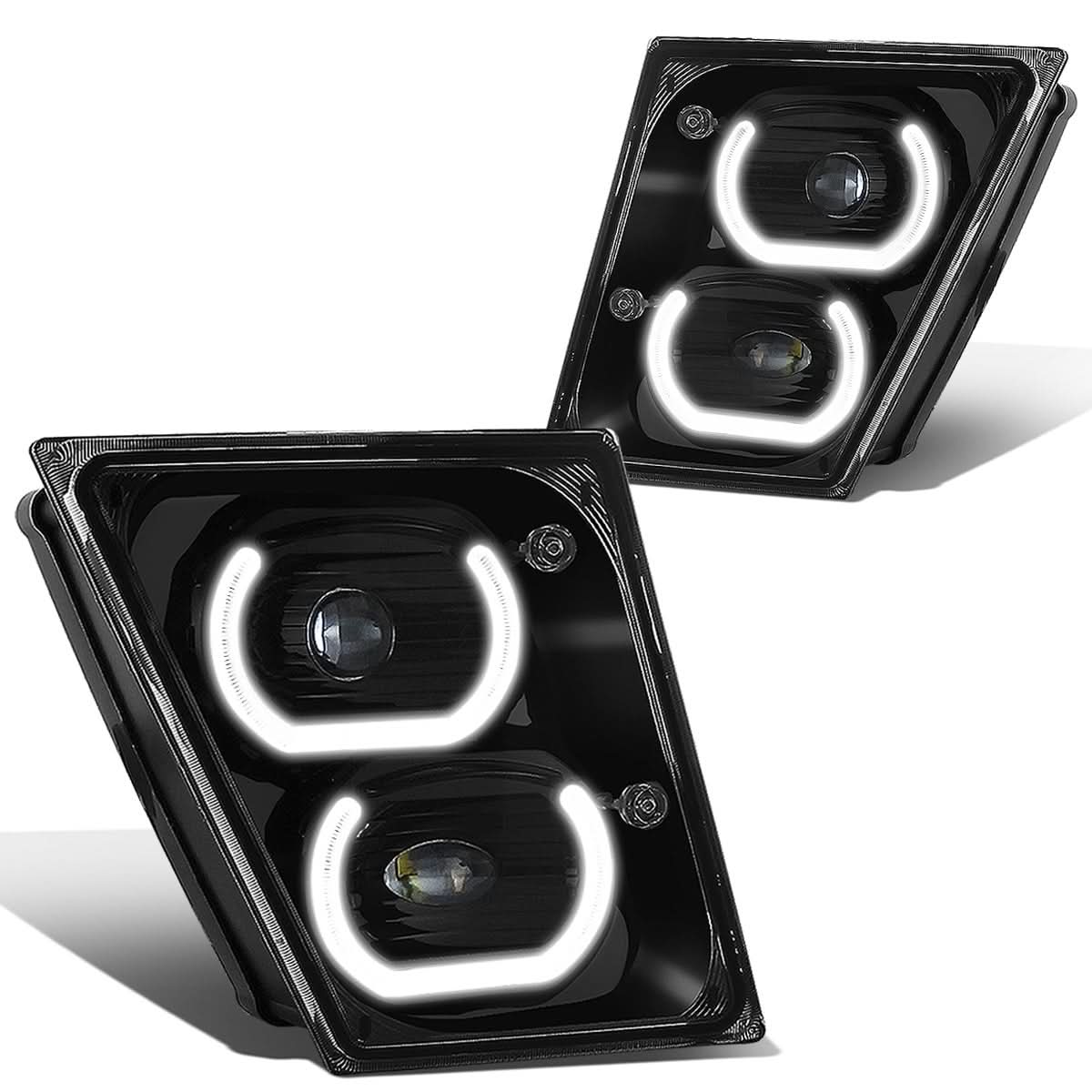 04-18 Volvo VN VNL Halo DRL Fog Lights - Black