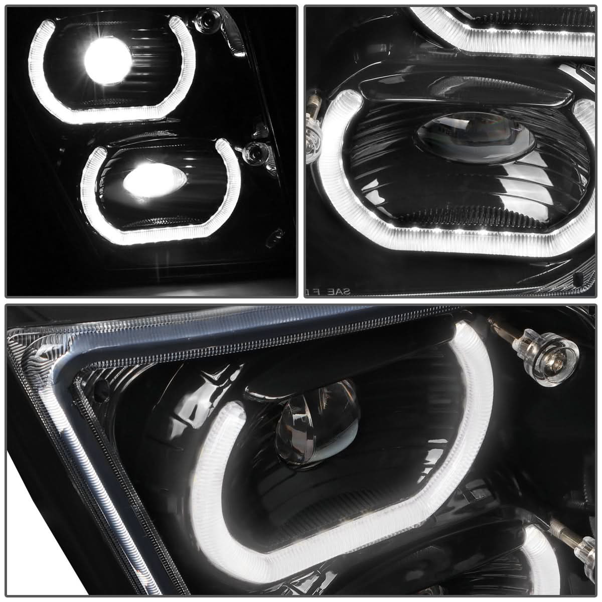 04-18 Volvo VN VNL Halo DRL Fog Lights - Black