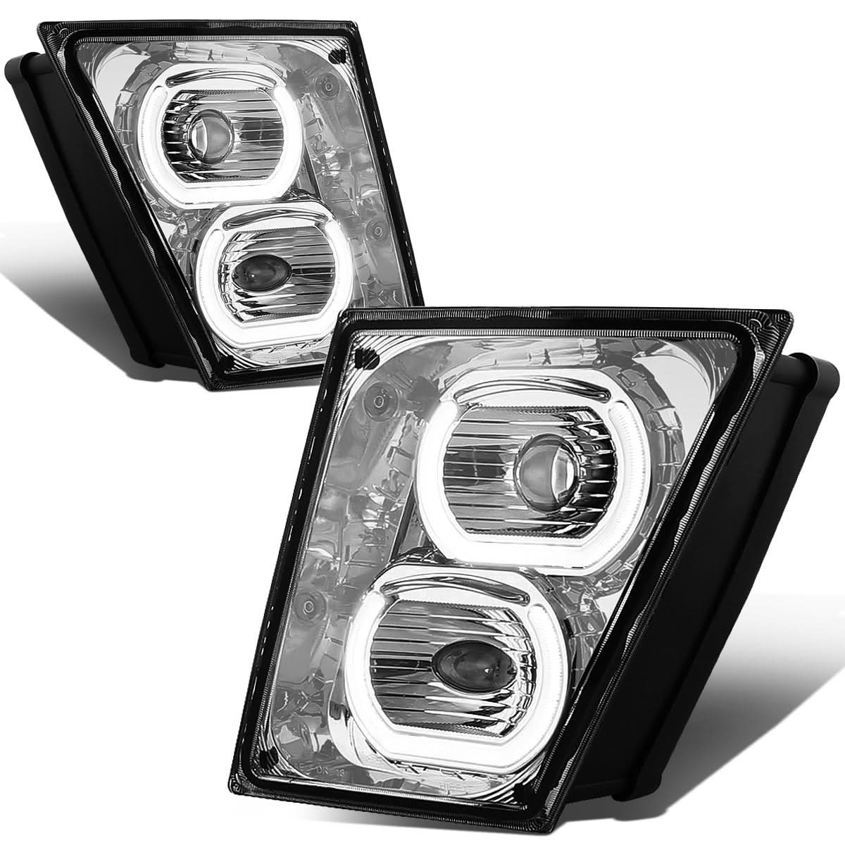 04-18 Volvo VN VNL Halo DRL Fog Lights - Clear Lens