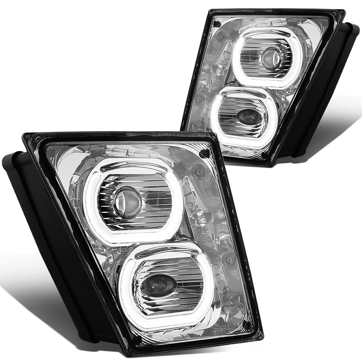 04-18 Volvo VN VNL Halo DRL Fog Lights - Clear Lens