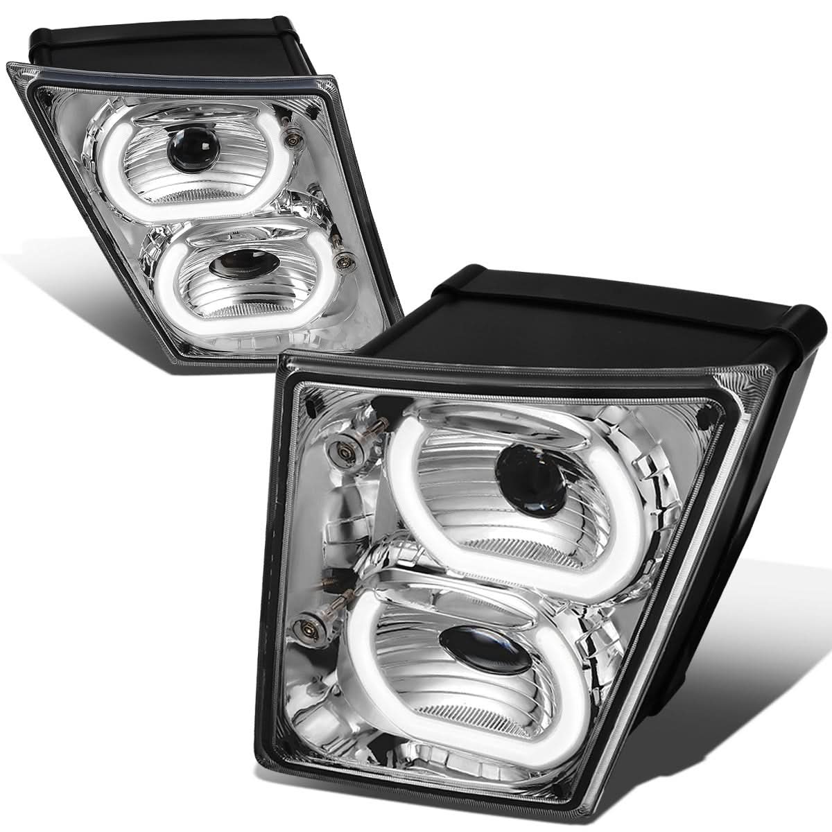 04-18 Volvo VN VNL Halo DRL Fog Lights - Clear Lens