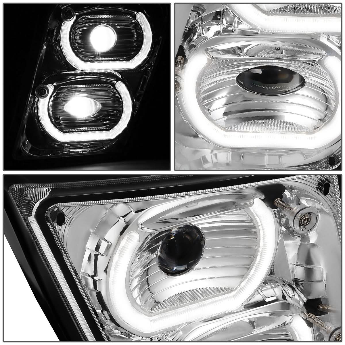 04-18 Volvo VN VNL Halo DRL Fog Lights - Clear Lens