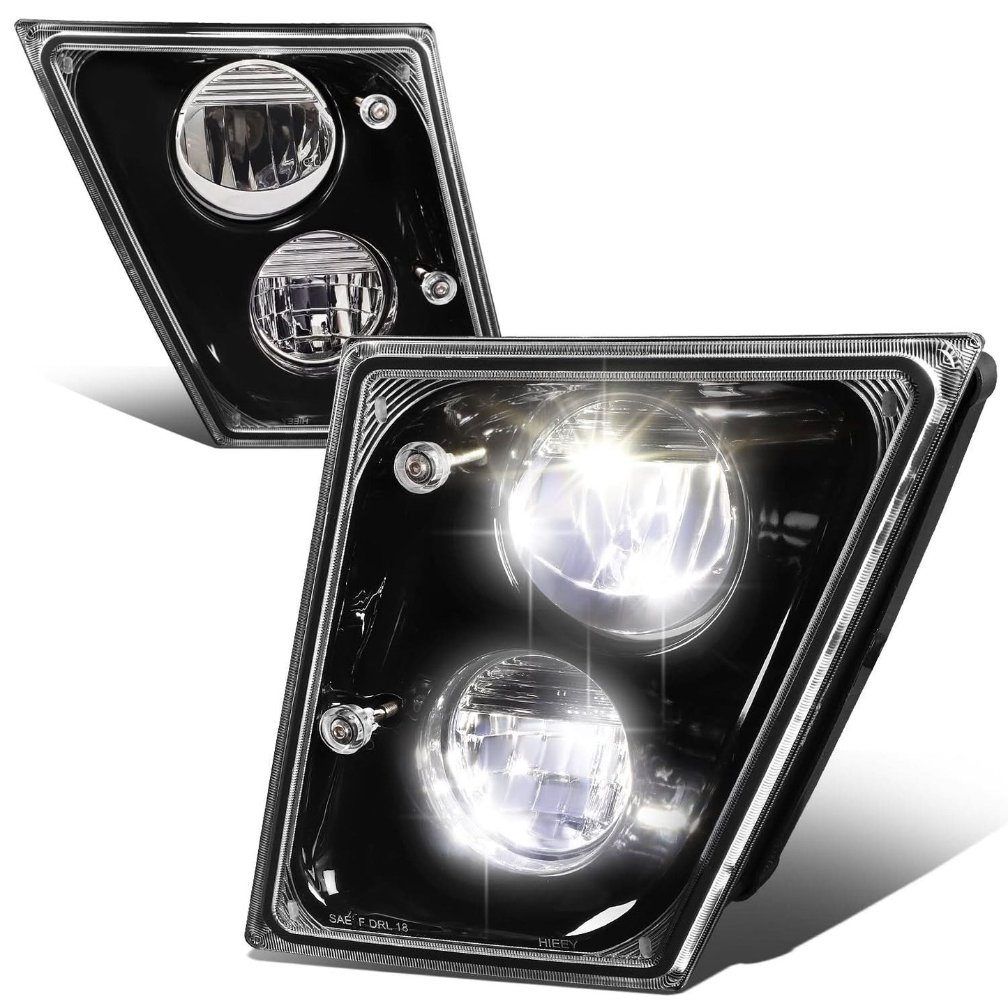 2003-2017 Volvo VN VNL VNM VNX LED Fog Lights - Black
