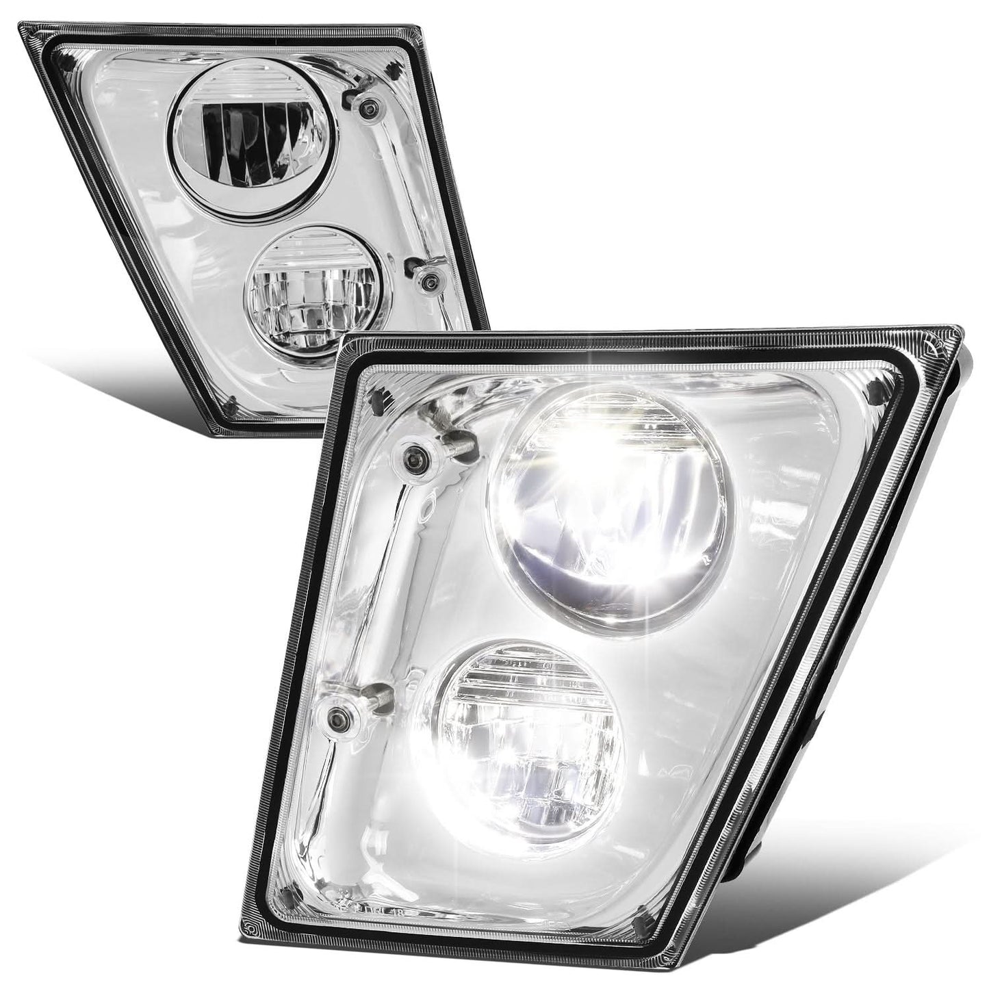 03-17 Volvo VN VNL VNM VNX LED Chrome Fog Lights