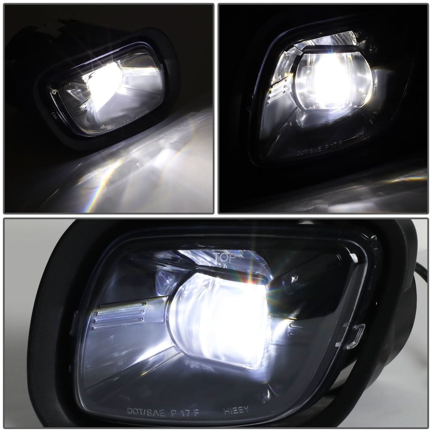 08-17 Freightliner Cascadia Projector LED Fog Lights - Black