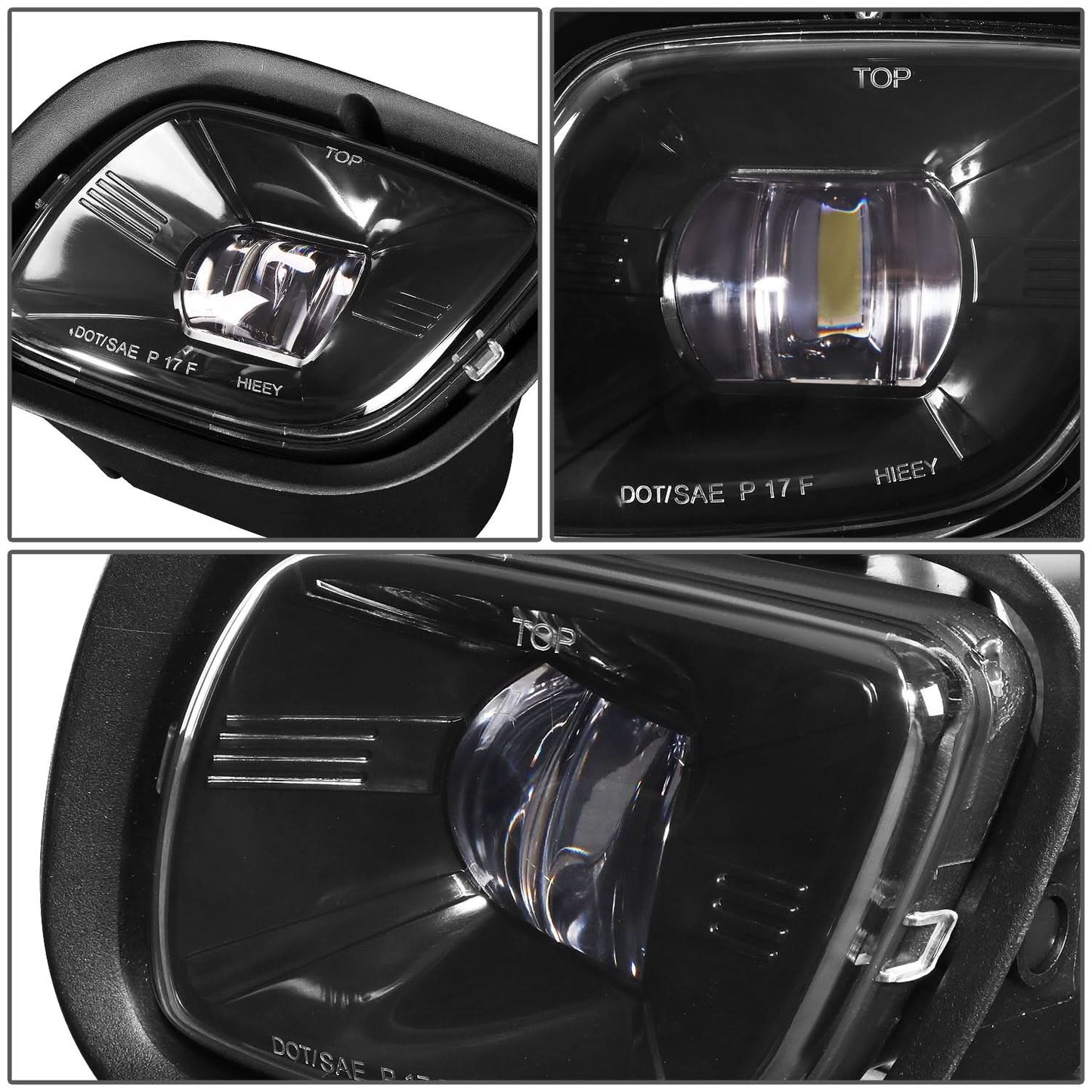08-17 Freightliner Cascadia Projector LED Fog Lights - Black
