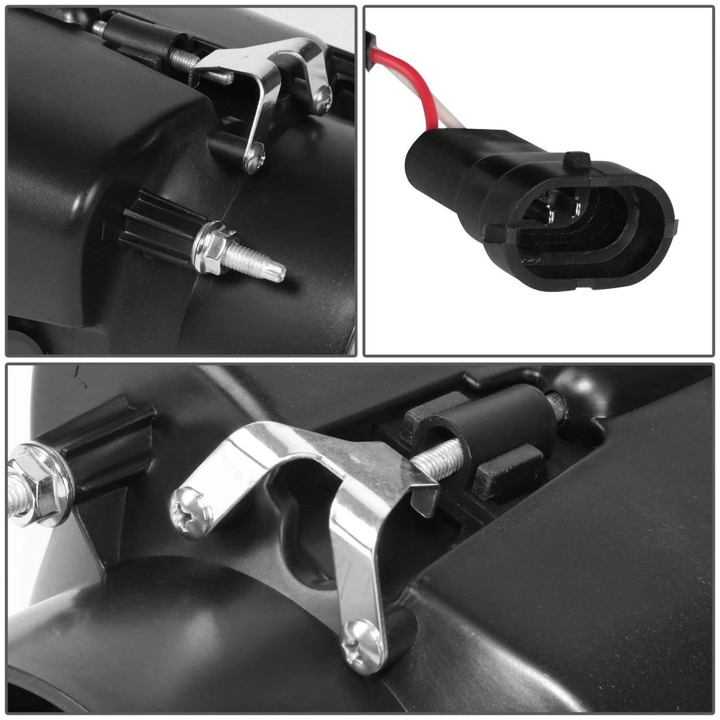 08-17 Freightliner Cascadia Projector LED Fog Lights - Black